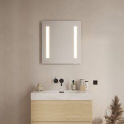 Loevschall Baderomsspeil med lys og stikkontakt H 650mm X B 600mm