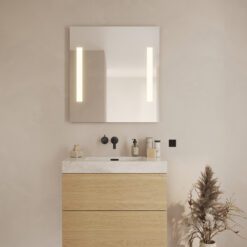 Loevschall Godhavn baderomsspeil med lys H 850 x B 800 mm