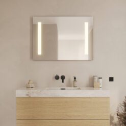 Loevschall Godhavn baderomsspeil med lys H 650 x B 900 mm