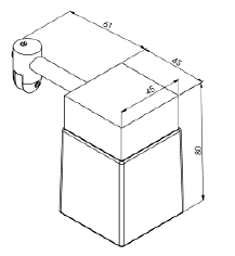 Loevschall Cube LED Speillampe 3W 230V