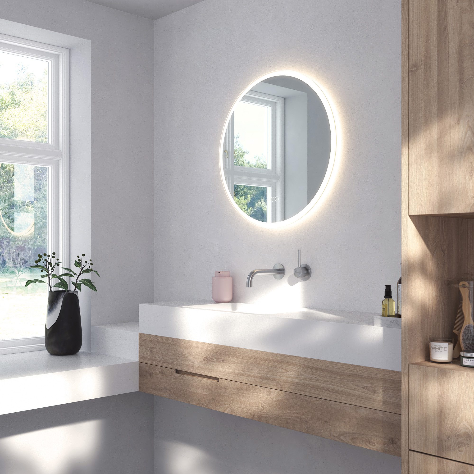 Johannesburg speil MultiWhite® Ø600 mm