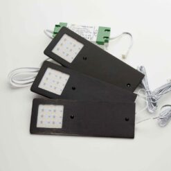 Loevschall Stella LED møbelspot 3-kit med av/på bryter og dimming. Sort