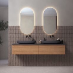 Blokhus baderomsspeil med bakgrunnslys 500 x 1000mm