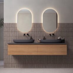 Blokhus baderomsspeil med bakgrunnslys 500 x 800mm