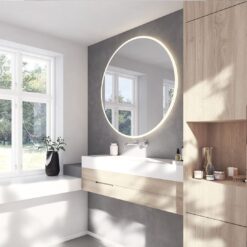 Atlas1000 baderomsspeil med lys og dimming