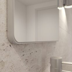 Refine Square Speil børstet aluminium 450x900