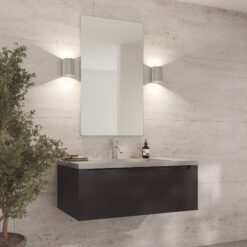 Refine Square Speil børstet aluminium 600x1000