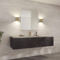 Refine Square Speil børstet messing 800x800