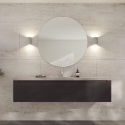 Refine Round Speil børstet aluminium Ø1000