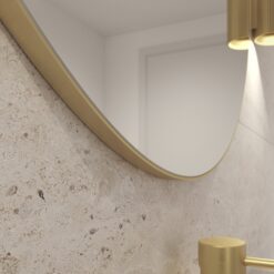 Refine Round Speil børstet messing Ø1000