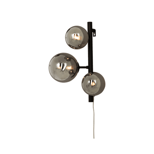 Molekyl vegglampe 3 x G9 25W Sort/Røk