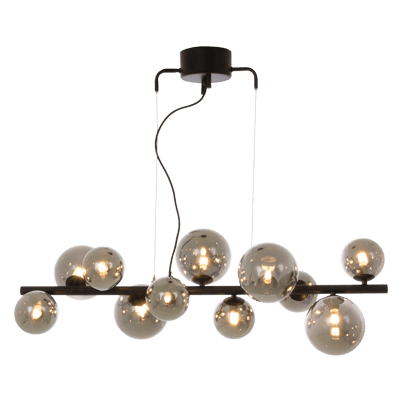 Molekyl taklampe 85 Cm 11 x G9 25W Sort/Røk