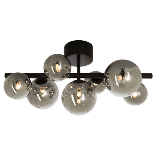 Molekyl plafond 7 x G9 25W Sort/Røk