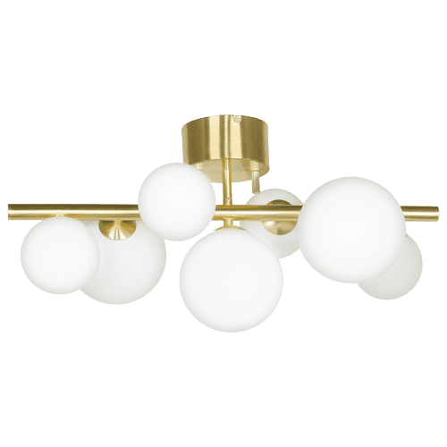 Molekyl plafond 7 x G9 25W Matt messing/Hvit