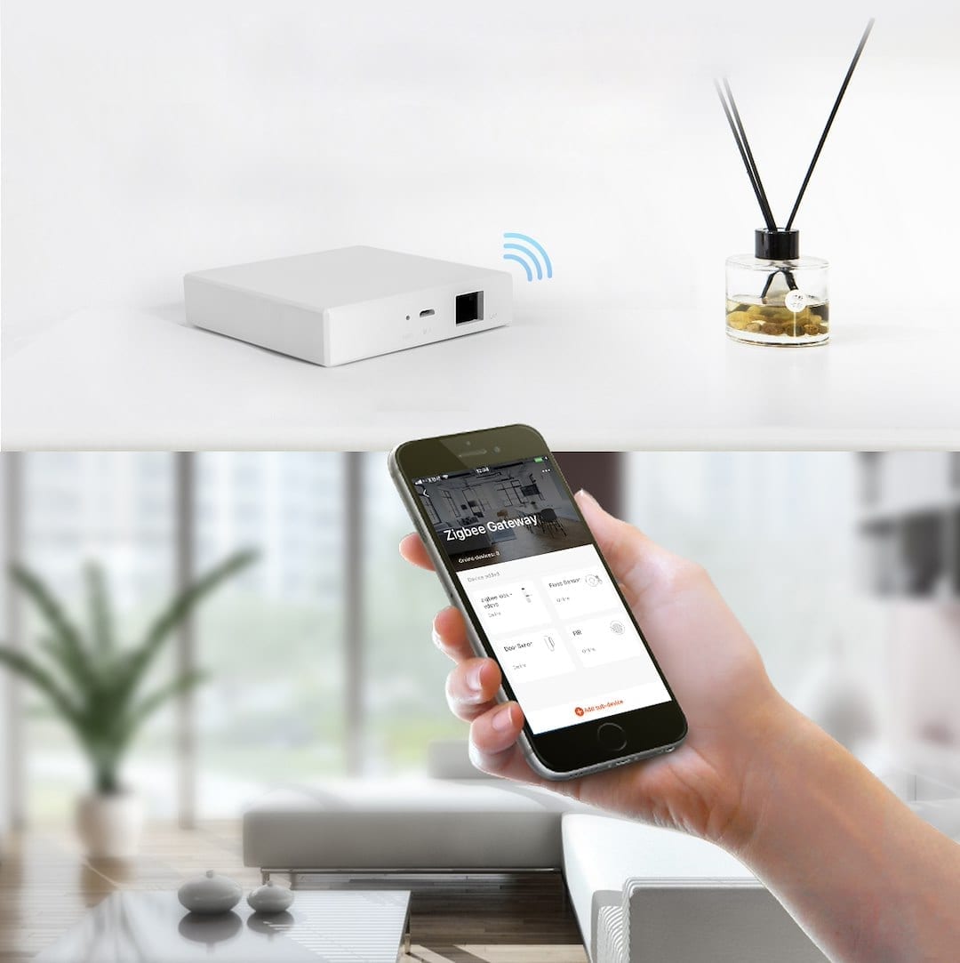 Alternative view of Temperatur og fuktighetssensor Zigbee