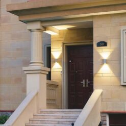 Ume utelampe lys Opp og Ned Sølv IP65 | Illuminor as